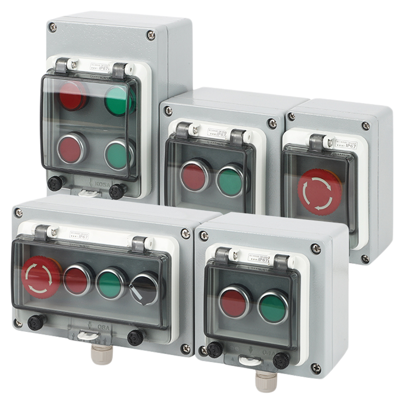 铸铝带窗罩按钮控制盒带