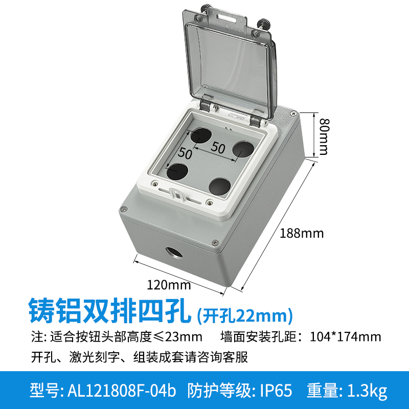 铸铝双排四孔-AL121808F-04b