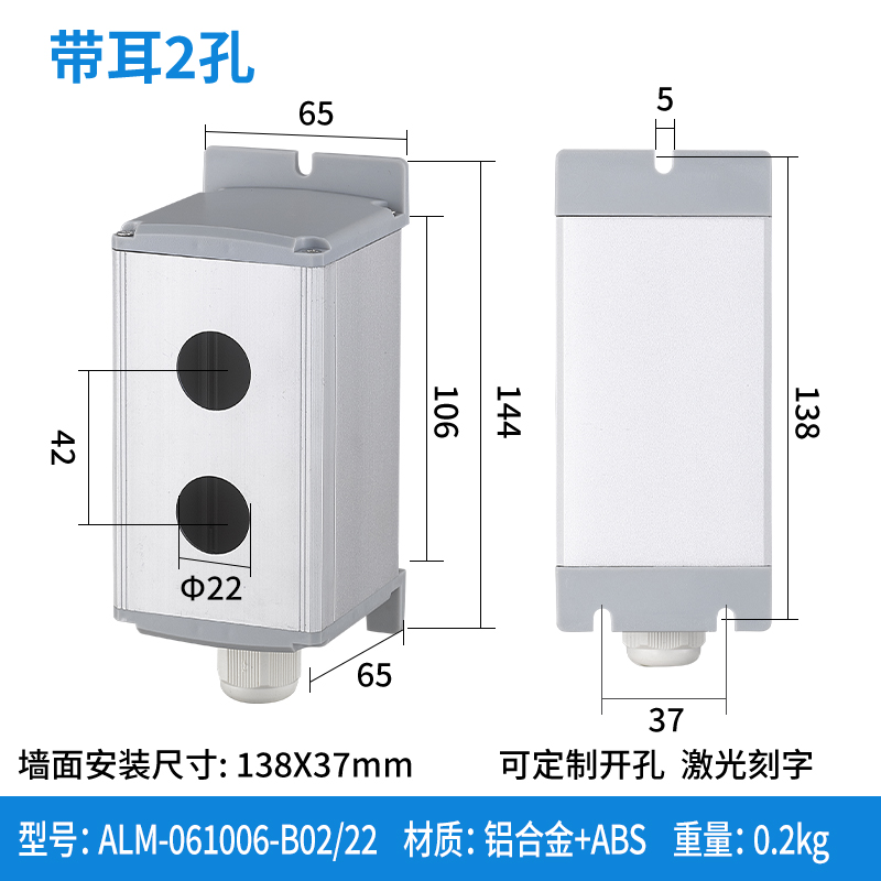 二孔-22mm-ALM-061006-B02/22