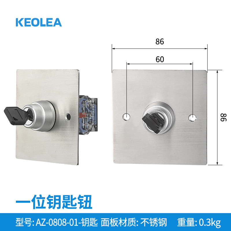 一位钥匙钮-AZ-0808-01-钥匙