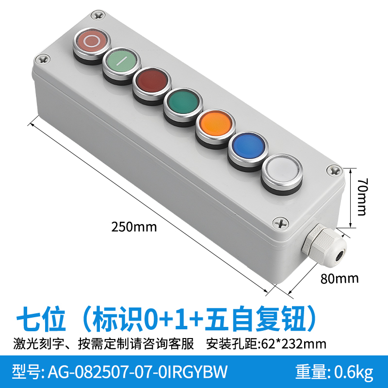 七位标识OI+五自复钮-AG-082507-07-OIRGYBW