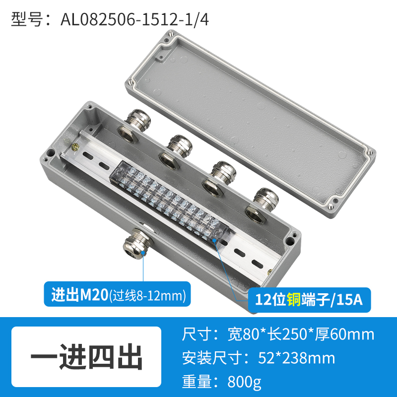 一进四出12位15A-AL082506-1512-1/4